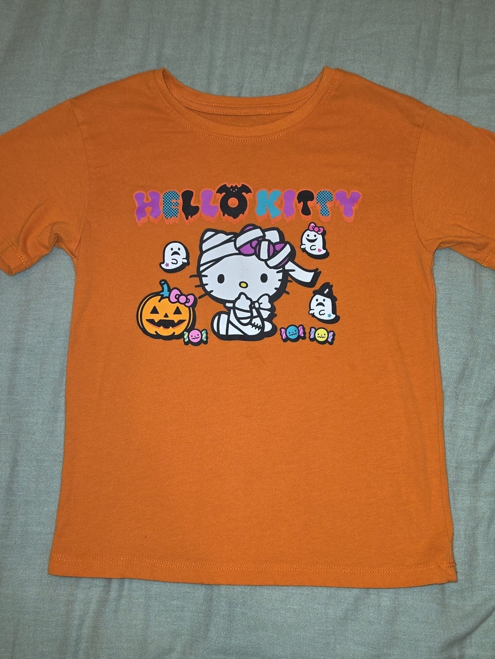 Hello Kitty Halloween Mummy Ghost Graphic Tee